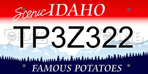 TP3Z322 Idaho License Plate