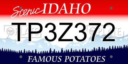 TP3Z372 Idaho License Plate