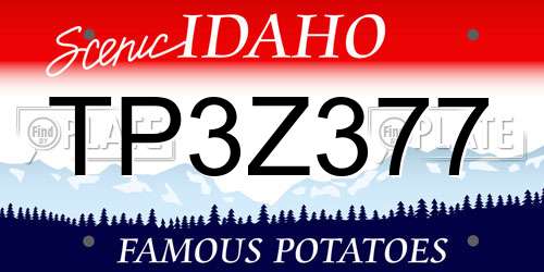 TP3Z377 Idaho License Plate