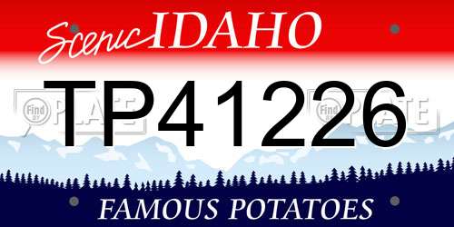 TP41226 Idaho License Plate