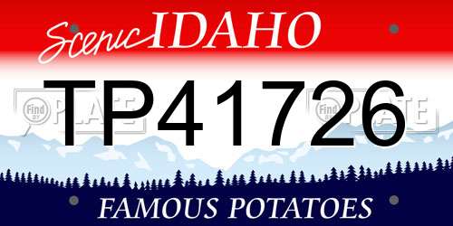 TP41726 Idaho License Plate