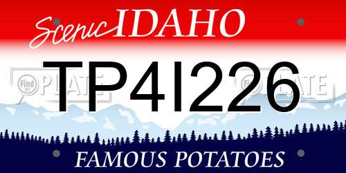 TP4I226 Idaho License Plate