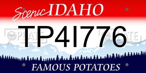 TP4I776 Idaho License Plate