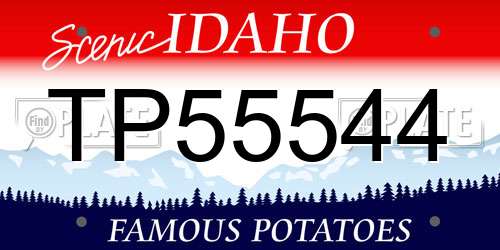 TP55544 Idaho License Plate