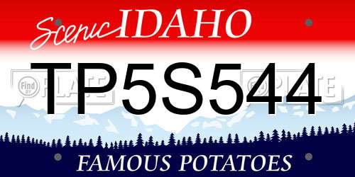TP5S544 Idaho License Plate
