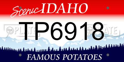 TP6918 Idaho License Plate