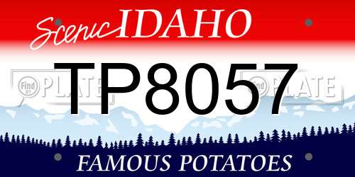 TP8057 Idaho License Plate