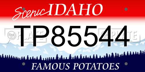 TP85544 Idaho License Plate