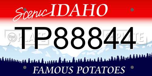 TP88844 Idaho License Plate