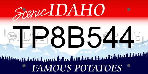 TP8B544 Idaho License Plate