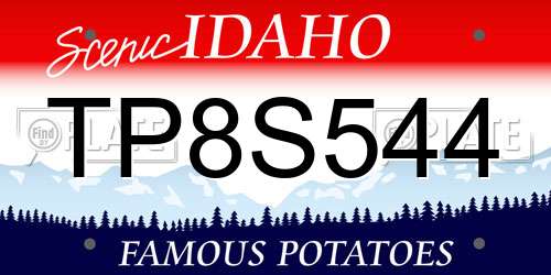 TP8S544 Idaho License Plate