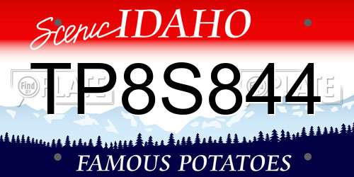 TP8S844 Idaho License Plate
