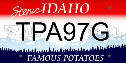 TPA97G Idaho License Plate