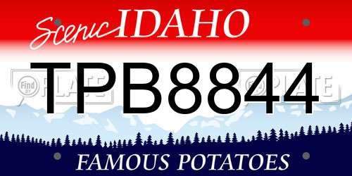 TPB8844 Idaho License Plate