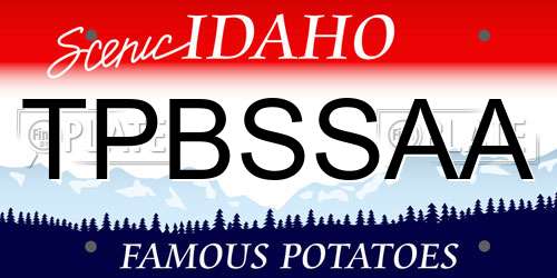 TPBSSAA Idaho License Plate