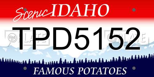 TPD5152 Idaho License Plate