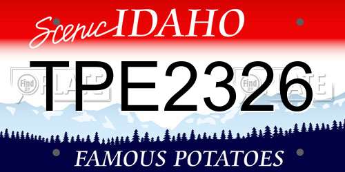TPE2326 Idaho License Plate