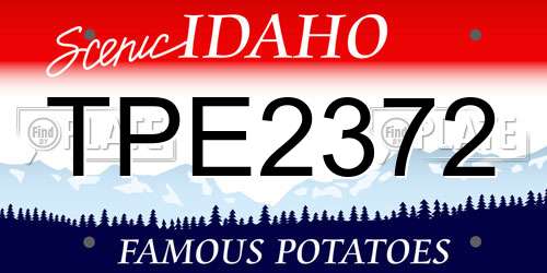 TPE2372 Idaho License Plate
