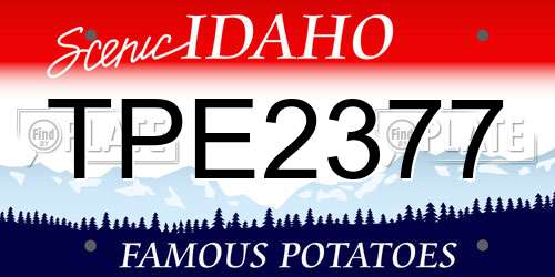 TPE2377 Idaho License Plate