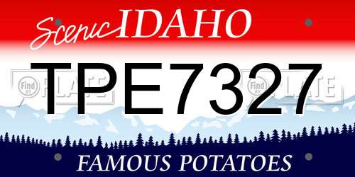 TPE7327 Idaho License Plate