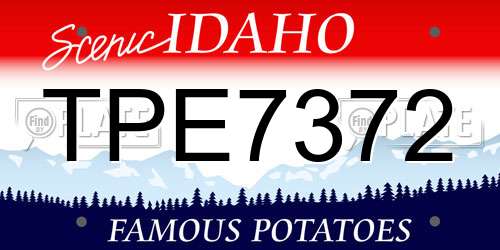 TPE7372 Idaho License Plate