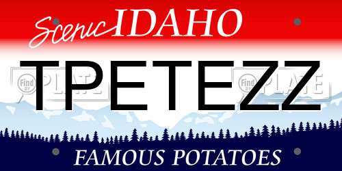 TPETEZZ Idaho License Plate