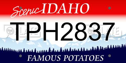 TPH2837 Idaho License Plate
