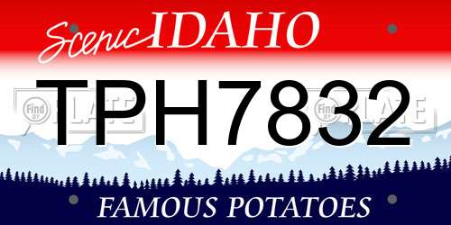 TPH7832 Idaho License Plate