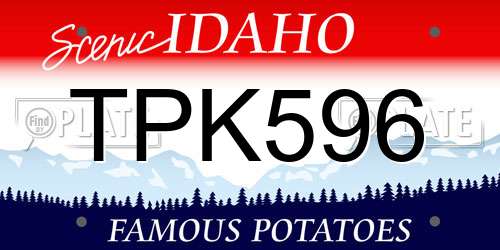 TPK596 Idaho License Plate