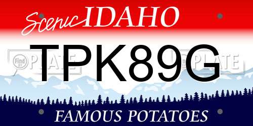 TPK89G Idaho License Plate