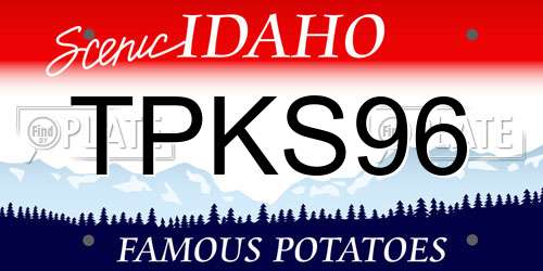 TPKS96 Idaho License Plate