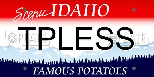 TPLESS Idaho License Plate