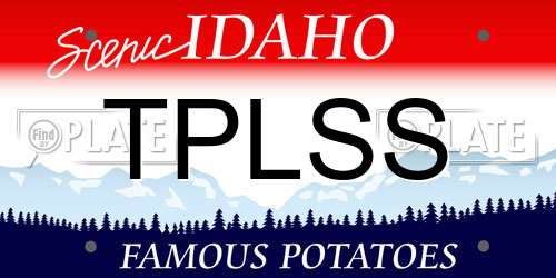 TPLSS Idaho License Plate
