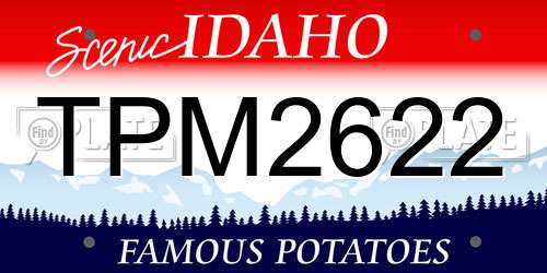 TPM2622 Idaho License Plate