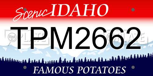 TPM2662 Idaho License Plate