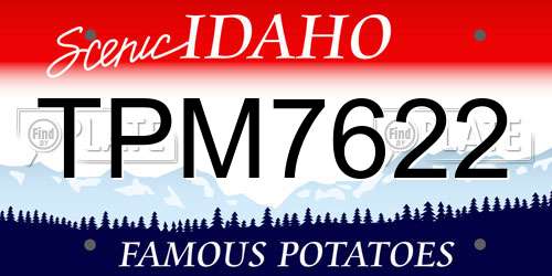 TPM7622 Idaho License Plate