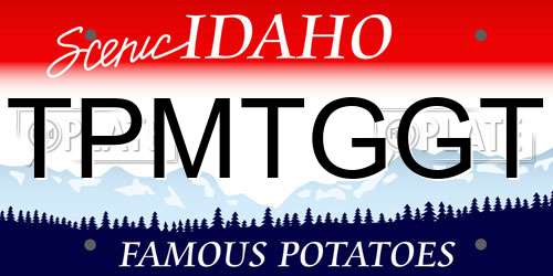 TPMTGGT Idaho License Plate