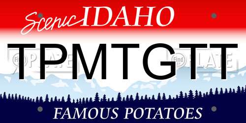 TPMTGTT Idaho License Plate