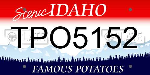 TPO5152 Idaho License Plate