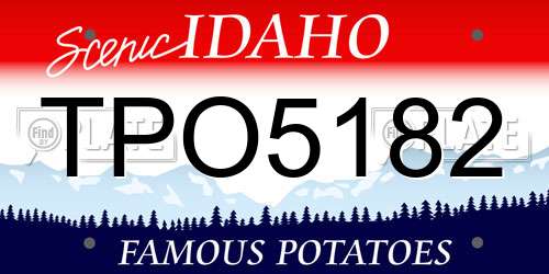 TPO5182 Idaho License Plate