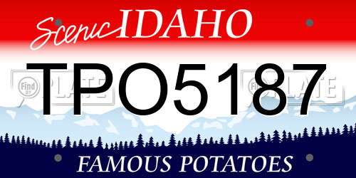 TPO5187 Idaho License Plate