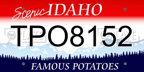 TPO8152 Idaho License Plate