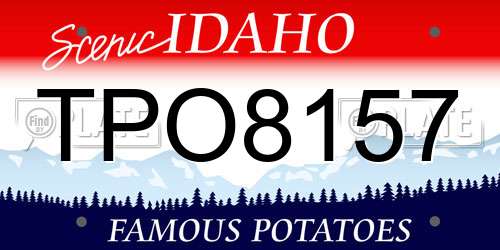 TPO8157 Idaho License Plate