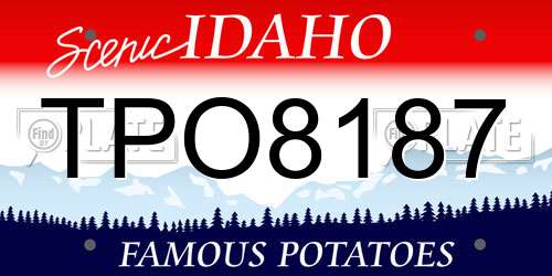 TPO8187 Idaho License Plate