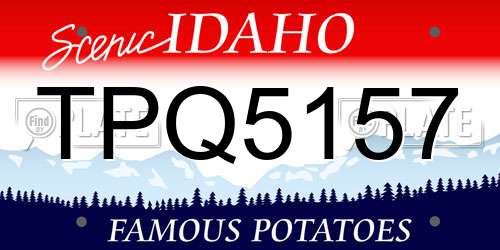 TPQ5157 Idaho License Plate