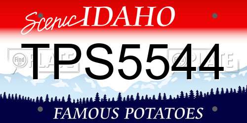 TPS5544 Idaho License Plate