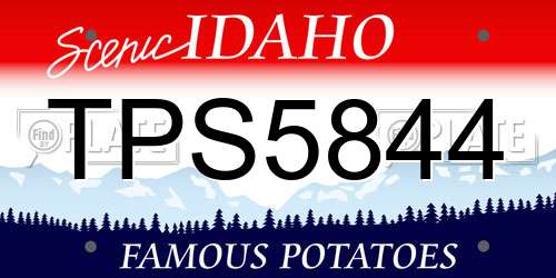 TPS5844 Idaho License Plate