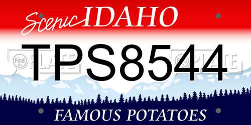 TPS8544 Idaho License Plate