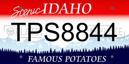 TPS8844 Idaho License Plate