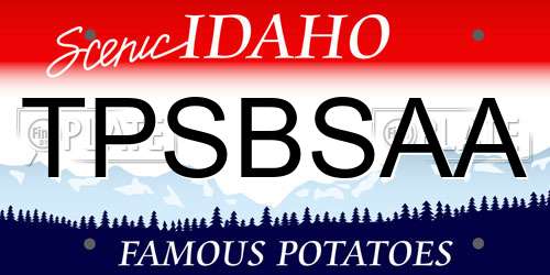 TPSBSAA Idaho License Plate